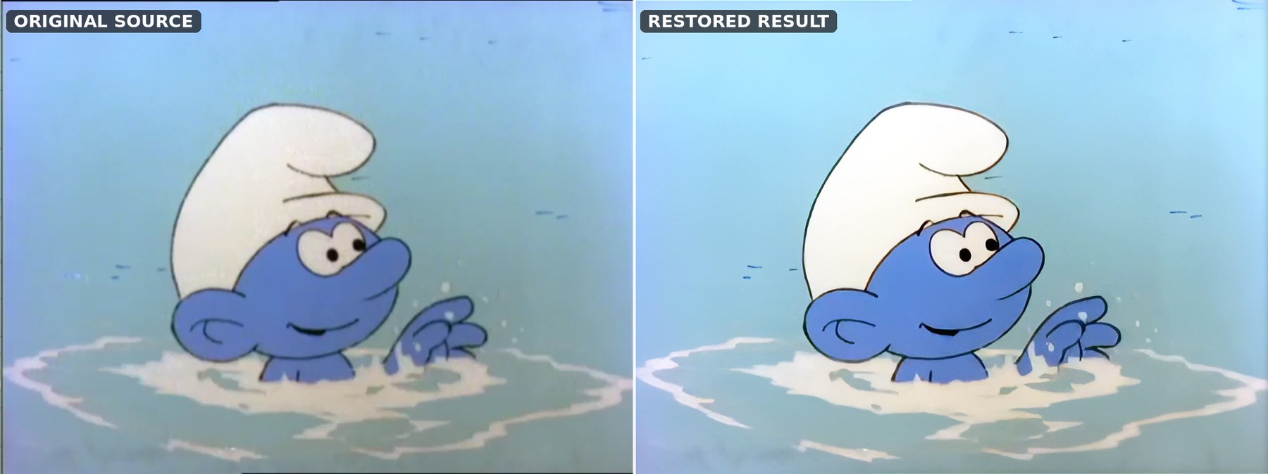 Digital restoration before and after example